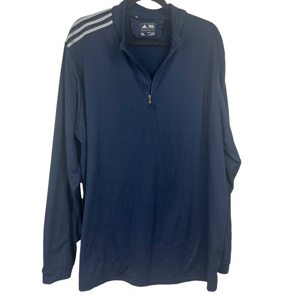 ADIDAS Golf Men’s Quarter Zip Navy  Wicking Long Sleeve Shirt  XL - Picture 1 of 6